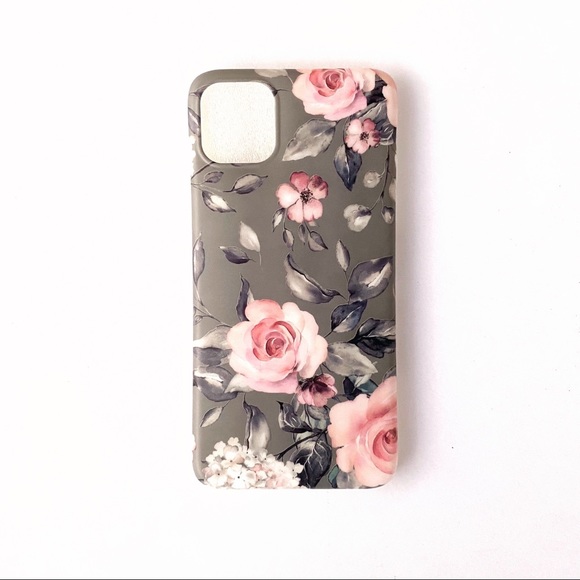 NWT iPhone 11 Pro Max Phone Case gray pink flowers - Picture 2 of 5